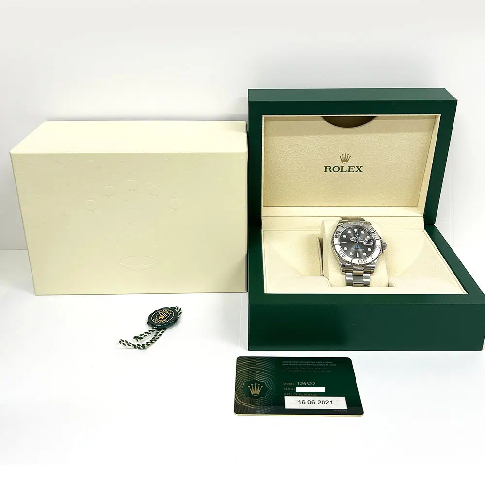 Rolex Slate Dial Yacht-Master 40mm 126622 Platinum & Steel Watch Oyster Bracelet MINT 2021 – image 7