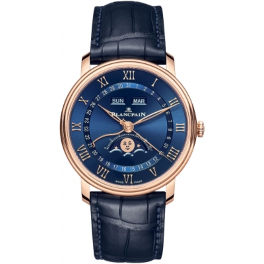 Blancpain Villeret 6654-3640-55B Rose gold With Blue Strap And Blue Dial 2024