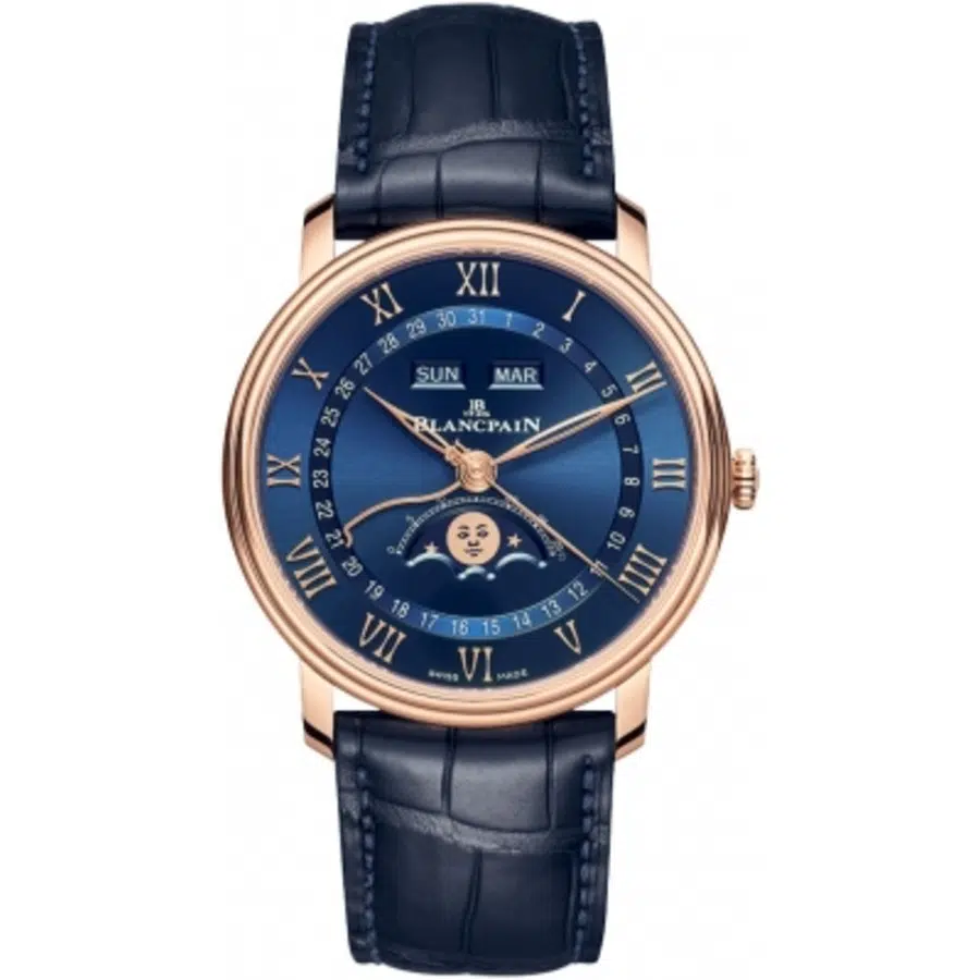 Blancpain Villeret 6654-3640-55B Rose gold With Blue Strap And Blue Dial 2024