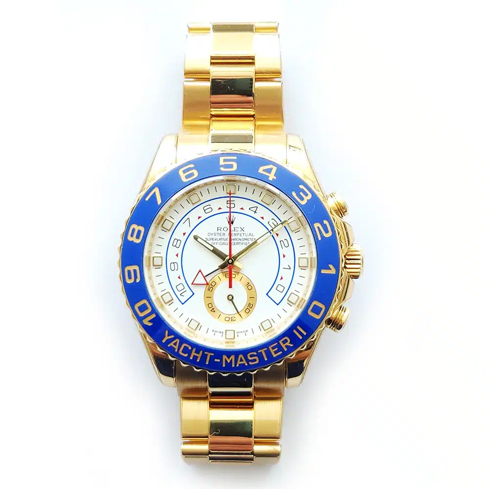 Rolex Yacht-Master II 44mm Oyster 116688 Yellow Gold Watch White Dial 2013 – image 3
