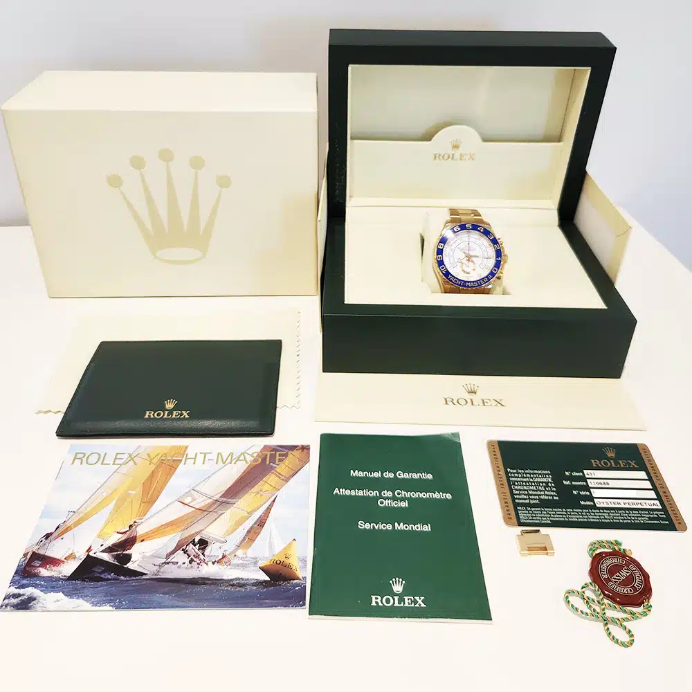 Rolex Yacht-Master II 44mm Oyster 116688 Yellow Gold Watch White Dial 2013 – image 7