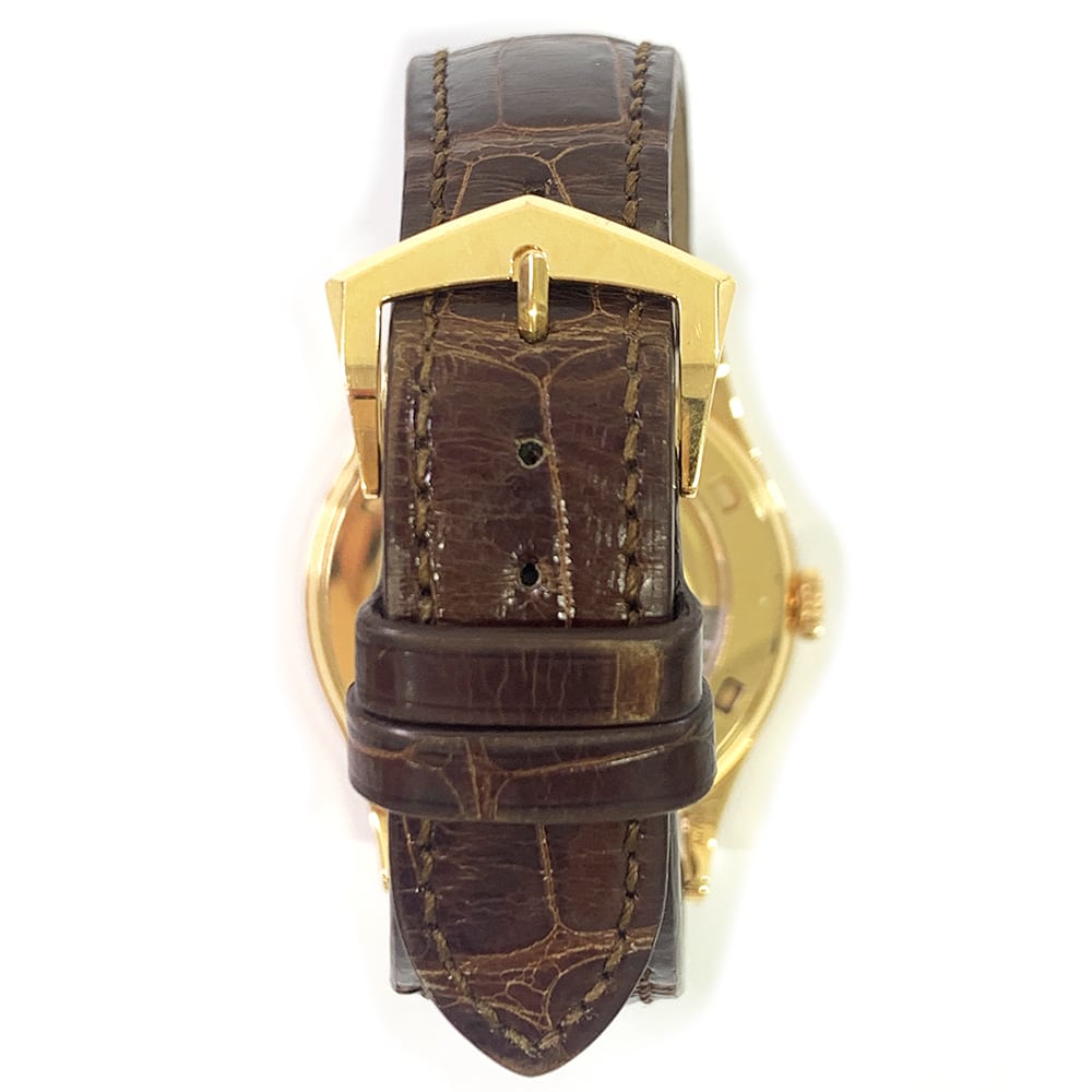 Patek Philippe Calatrava 5296R-001 Rose Gold with Brown Leather Watch Silver Dial 2018