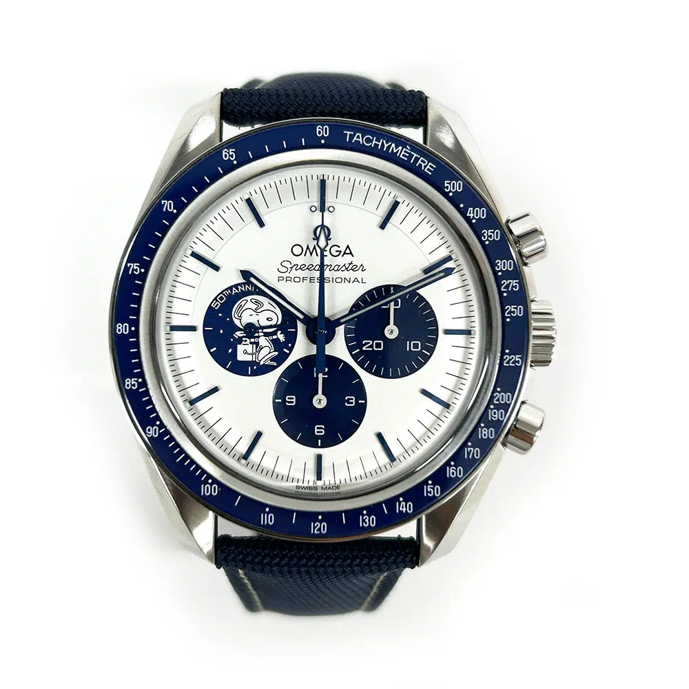 Omega Speedmaster 310.32.42.50.02.001 Stainless Steel with Blue Fabric and Silver Index Dial 2024