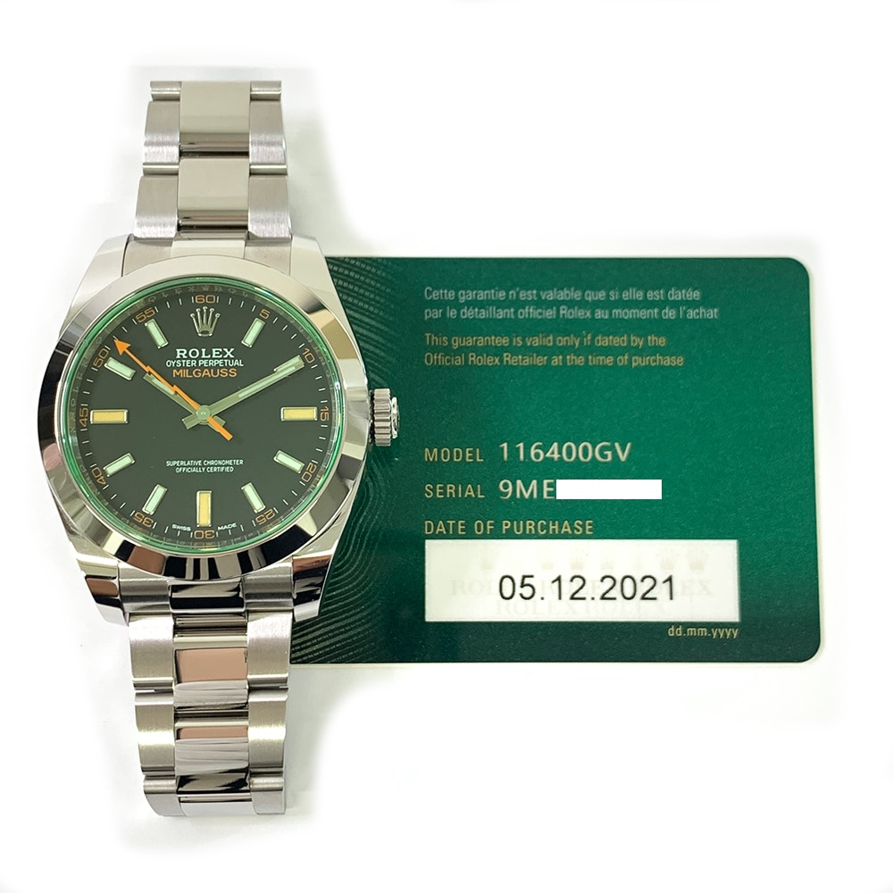 Rolex Milgauss 116400GV Stainless Steel 40mm with Black Dial Watch