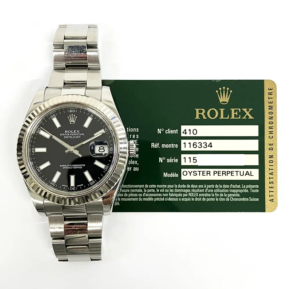 Rolex Datejust II 116334 41mm Stainless Steel with Black Dial Watch 2012 – image 2