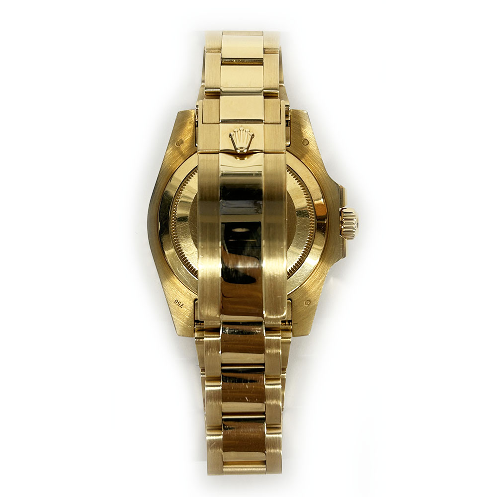 Rolex Submariner Blue Dial 40mm 116618LB Yellow Gold Oyster Watch 2019