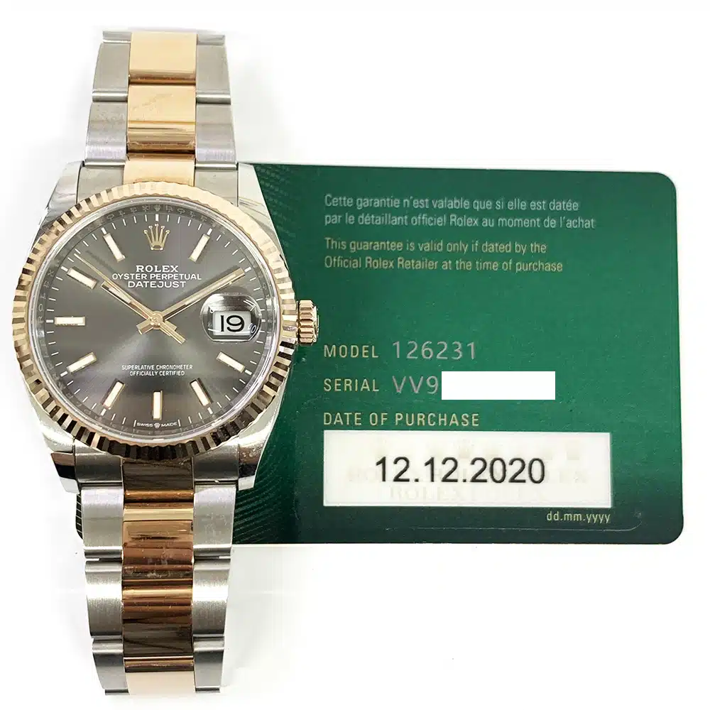 Rolex Steel/Rose Gold Rolesor Datejust 36 Watch 126231 Fluted Bezel Index Dial Oyster Bracelet 2020 – image 3