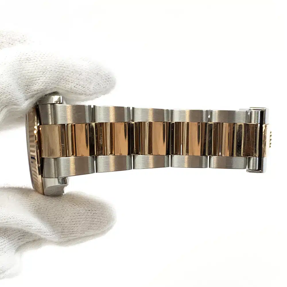 Rolex Steel/Rose Gold Rolesor Datejust 36 Watch 126231 Fluted Bezel Index Dial Oyster Bracelet 2020 – image 7