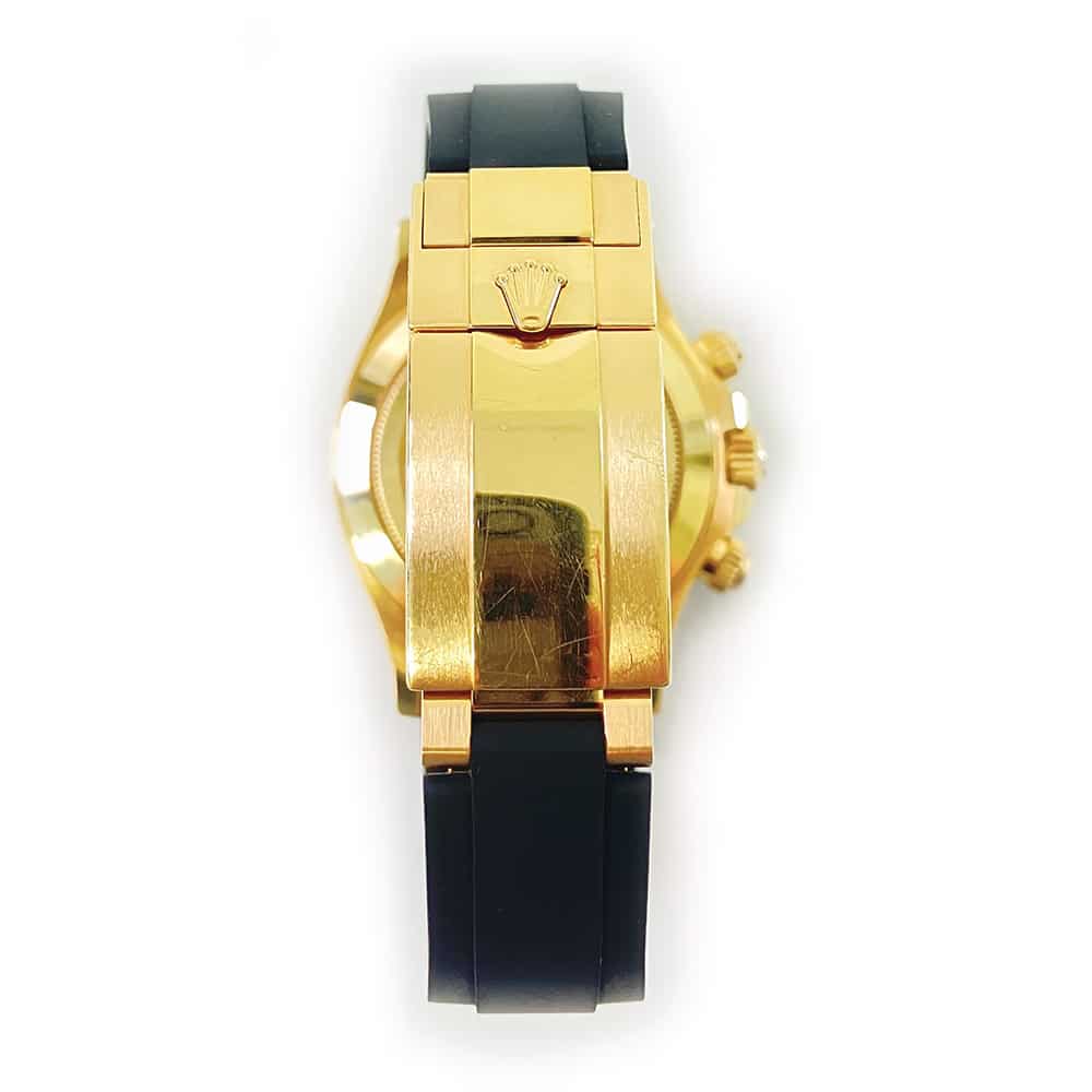 Rolex Cosmograph Daytona 40mm Yellow Gold 116518LN Black Rubber Watch Black Dial 2020