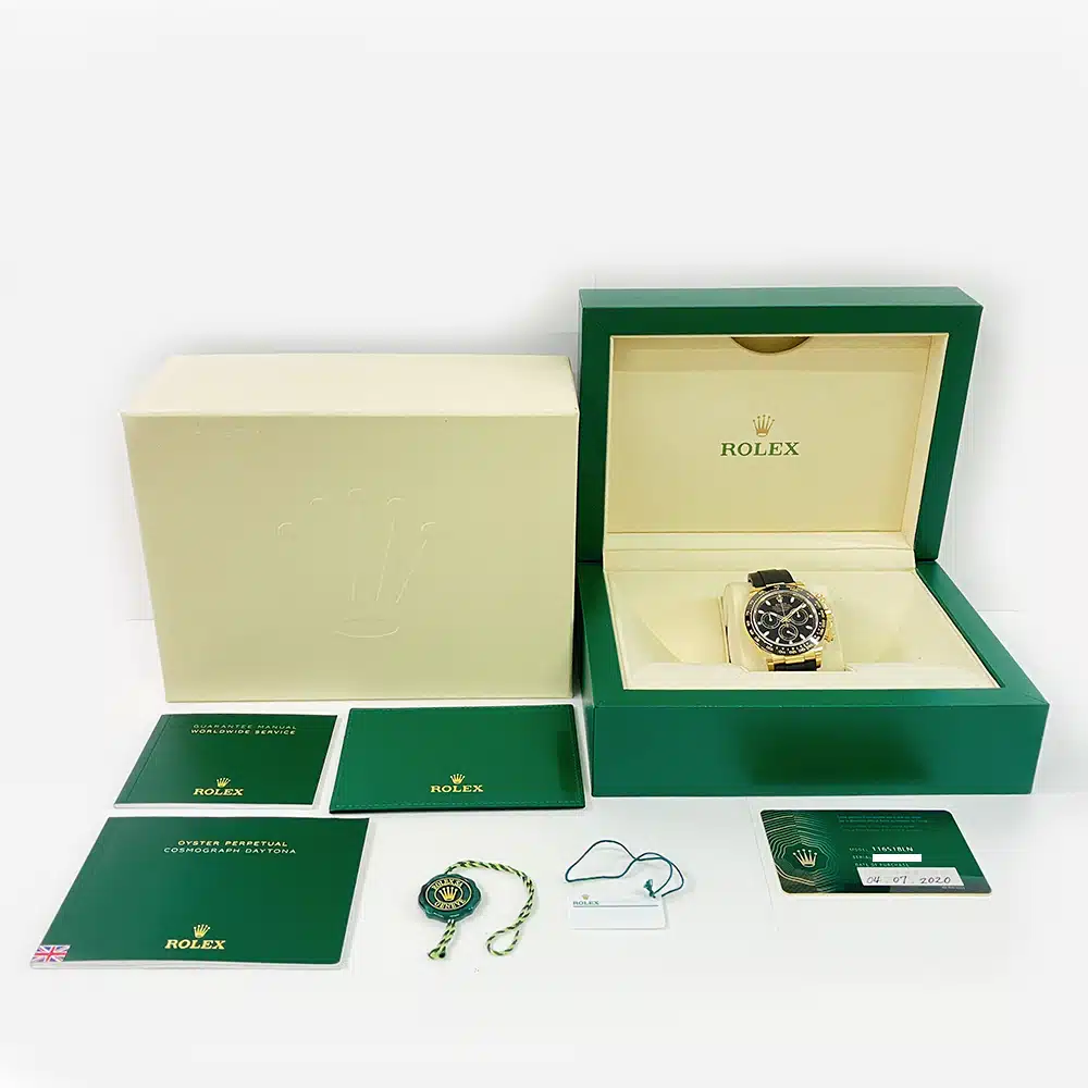Rolex Cosmograph Daytona 40mm Yellow Gold 116518LN Black Rubber Watch Black Dial 2020 – image 8