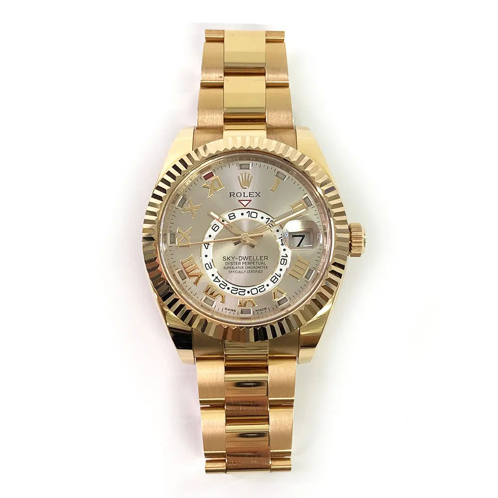 Rolex Sky-Dweller 326935-0004 42mm Oyster Rose Gold Watch Sundust Roman Dial 2019 – image 2