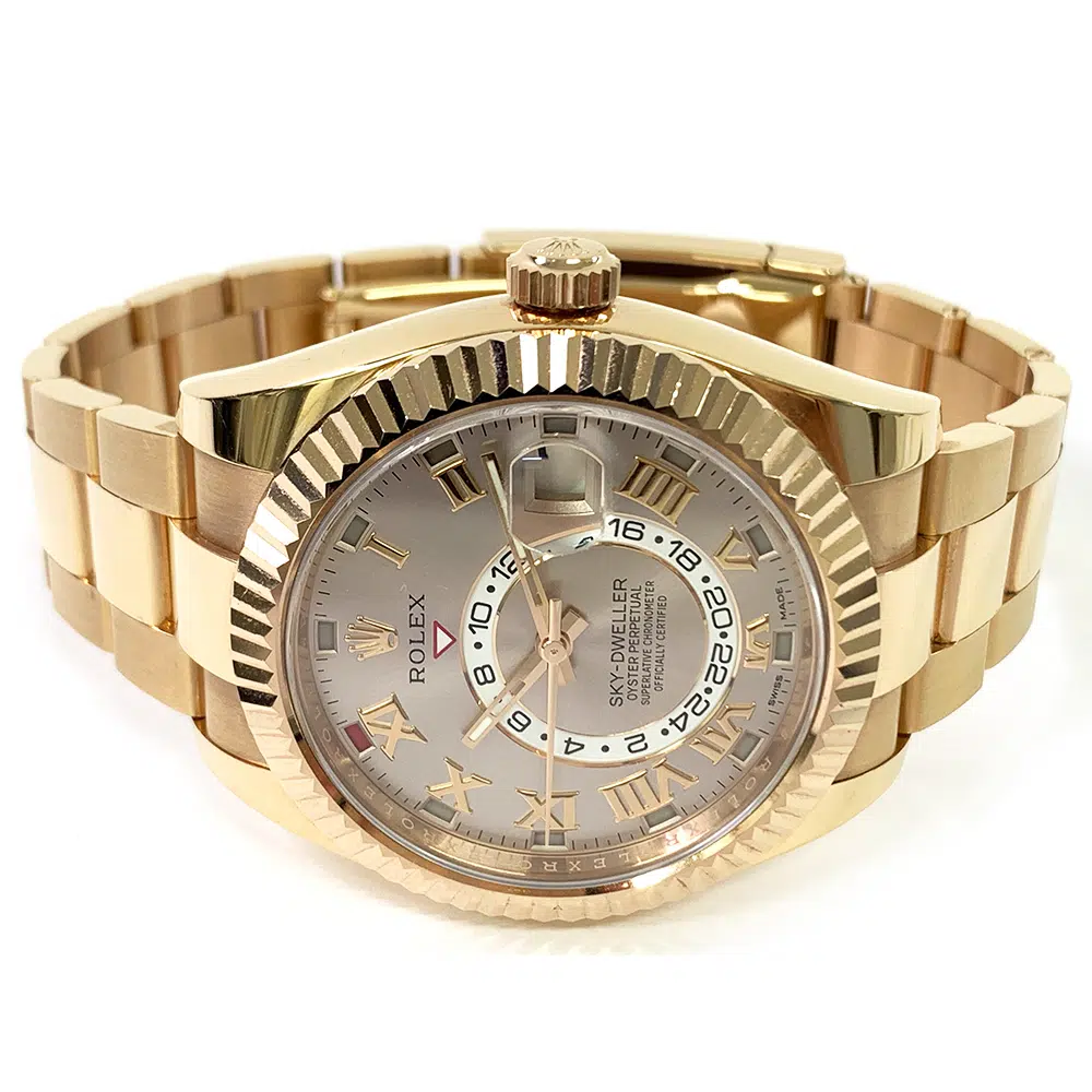 Rolex Sky-Dweller 326935-0004 42mm Oyster Rose Gold Watch Sundust Roman Dial 2019 – image 4