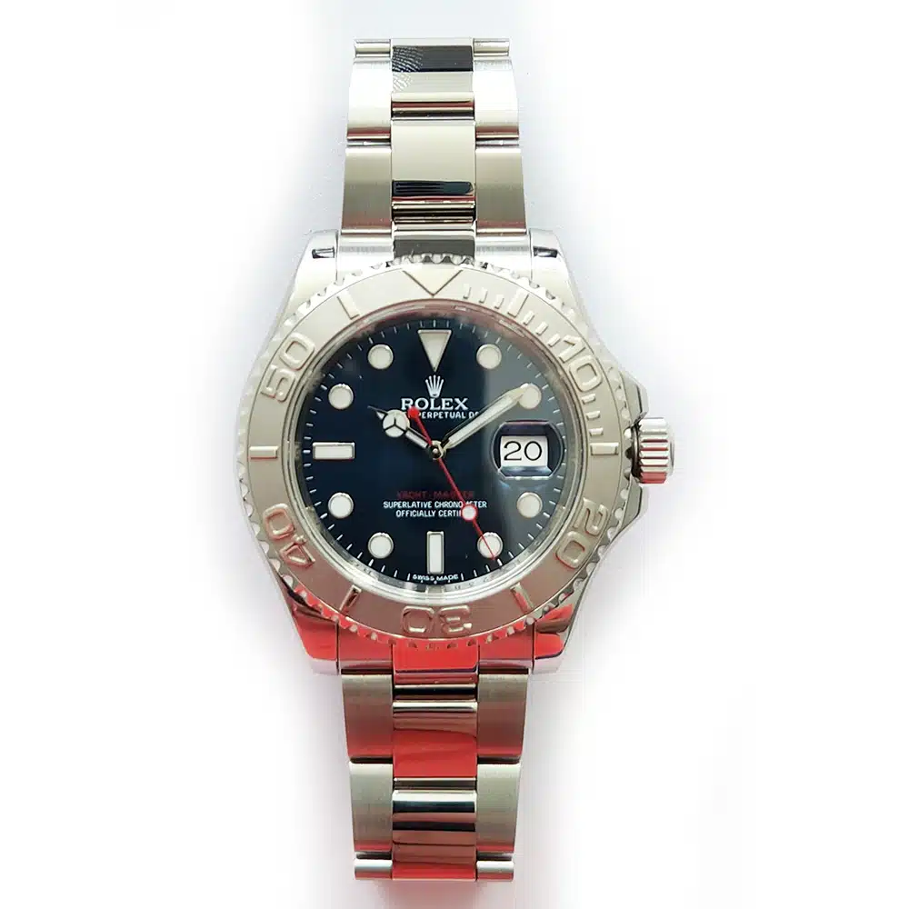 Rolex Yacht-Master 116622 Blue 40mm Platinum Bezel Steel Bracelet Watch 2013