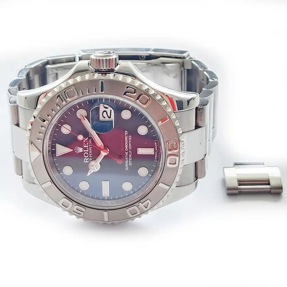 Rolex Yacht-Master 116622 Blue 40mm Platinum Bezel Steel Bracelet Watch 2013 – image 4