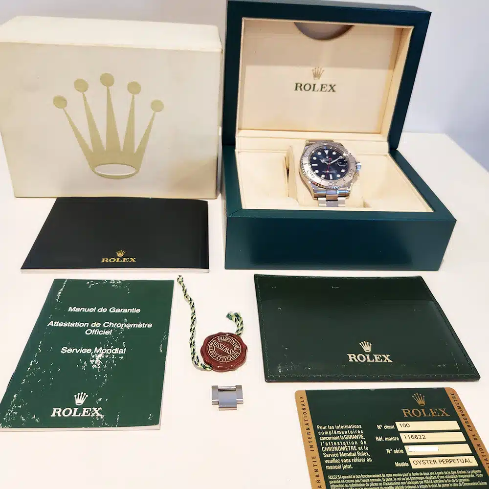 Rolex Yacht-Master 116622 Blue 40mm Platinum Bezel Steel Bracelet Watch 2013 – image 7