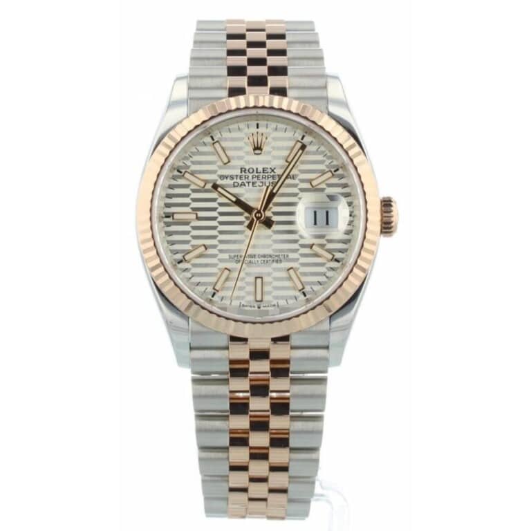 Rolex Datejust 36 126231 18kt Stainless Steel/Rose Gold with Silver Fluted Dial 2023