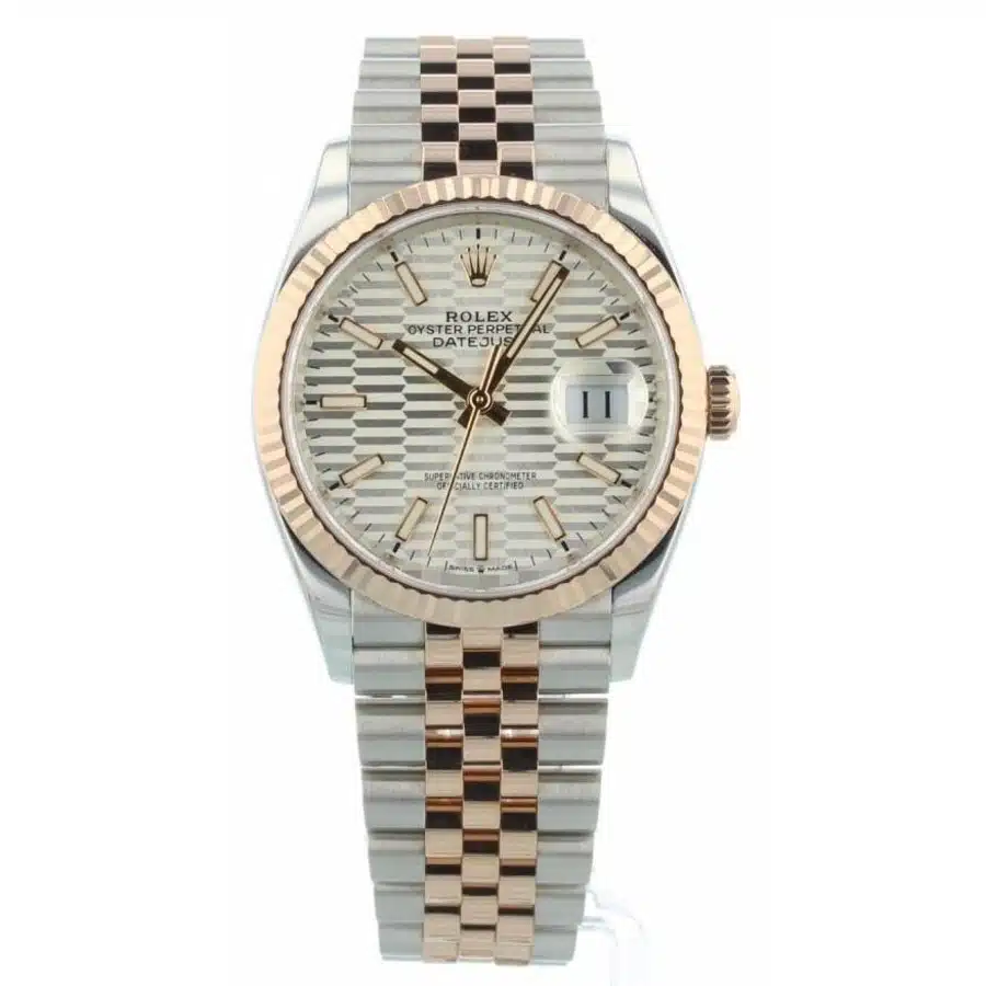 Rolex Datejust 36 126231 18kt Stainless Steel/Rose Gold with Silver Fluted Dial 2023