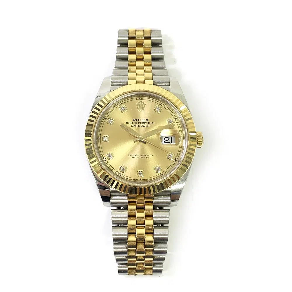 Rolex Datejust 126333-0012 YG/SS Fluted Bezel Champagne Diamond Dial Jubilee Men's Watch 2022 – image 2