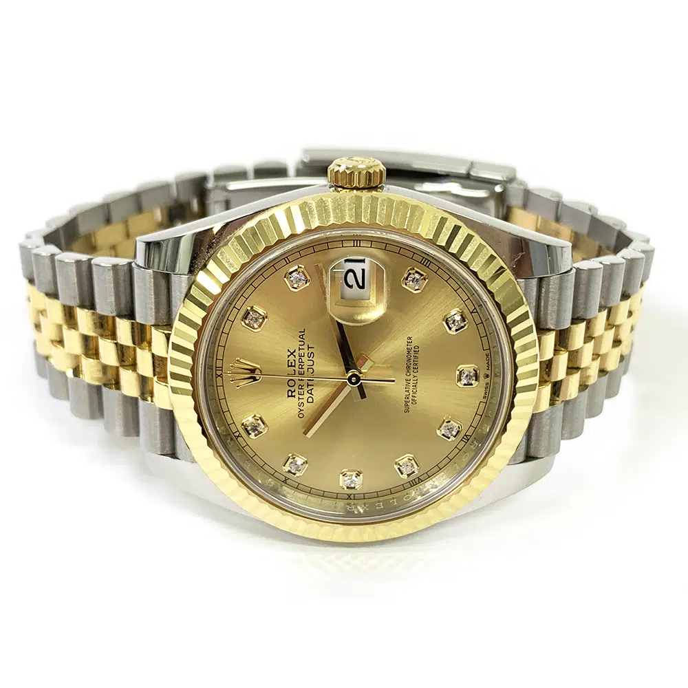 Rolex Datejust 126333-0012 YG/SS Fluted Bezel Champagne Diamond Dial Jubilee Men's Watch 2022 – image 3