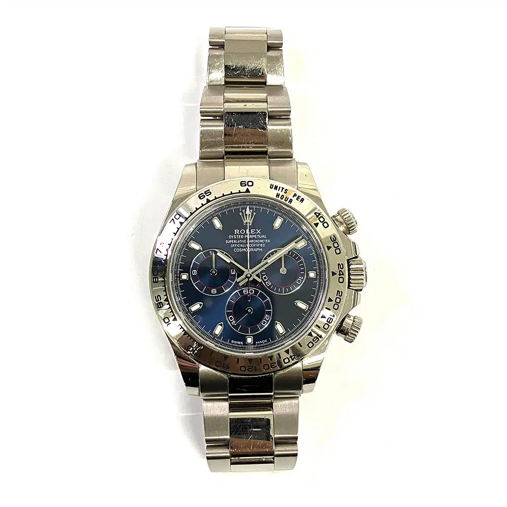 Rolex Daytona Cosmograph 116509 40mm 18K White Gold with Blue Dial Watch 2022 – image 3