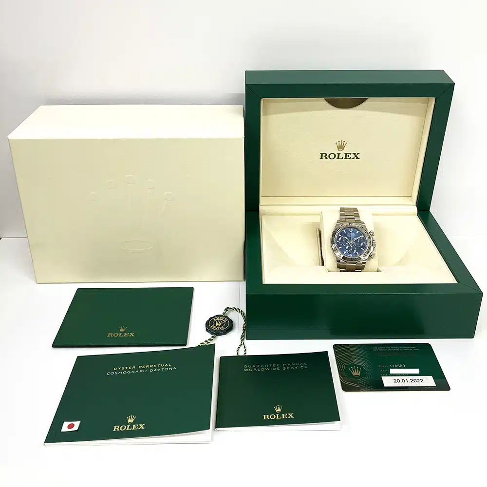 Rolex Daytona Cosmograph 116509 40mm 18K White Gold with Blue Dial Watch 2022 – image 8