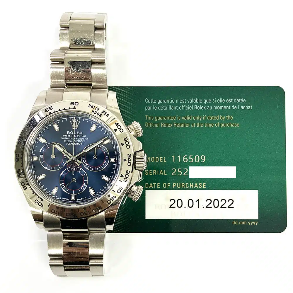 Rolex Daytona Cosmograph 116509 40mm 18K White Gold with Blue Dial Watch 2022 – image 2