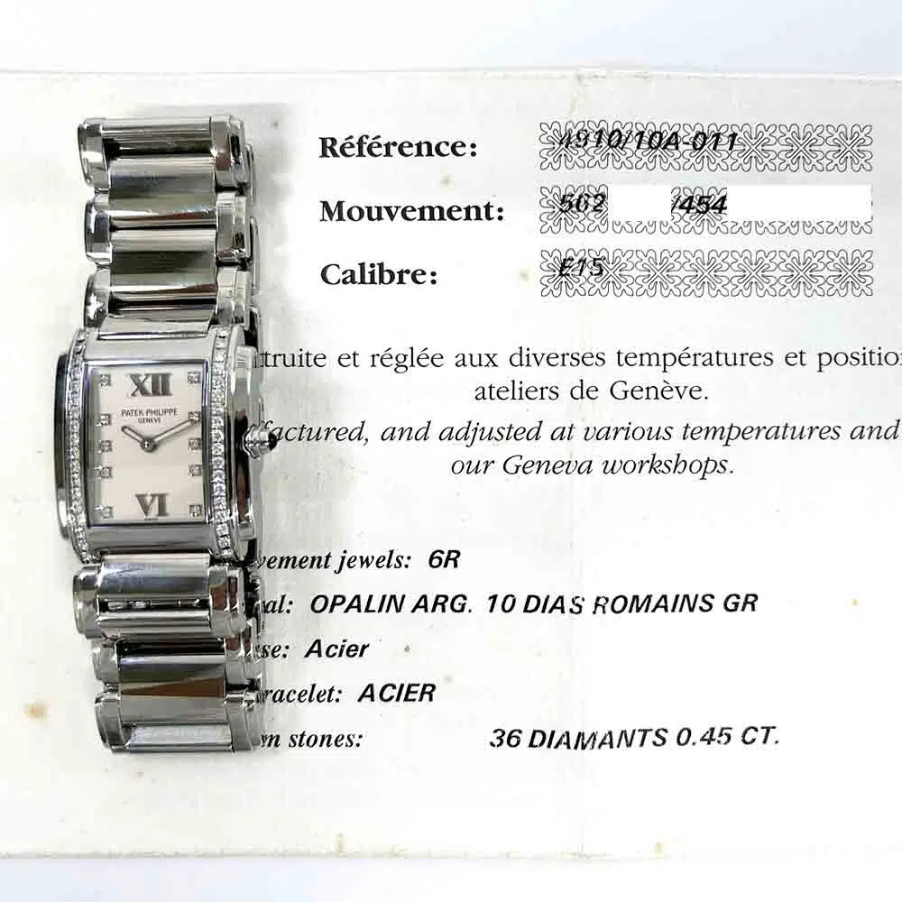 Patek Philippe Twenty-4 4910/10A-011 Stainless Steel Watch White Diamond Dial – image 2