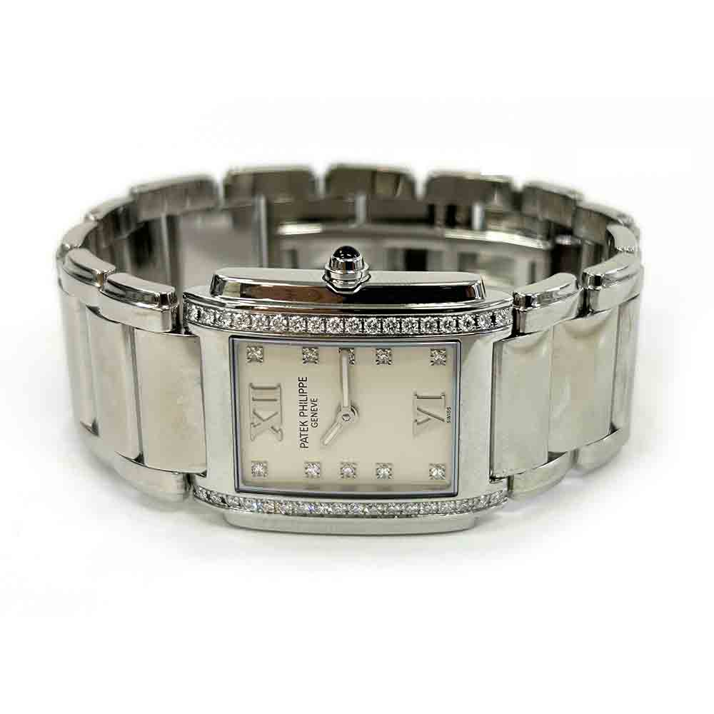 Patek Philippe Twenty-4 4910/10A-011 Stainless Steel Watch White Diamond Dial