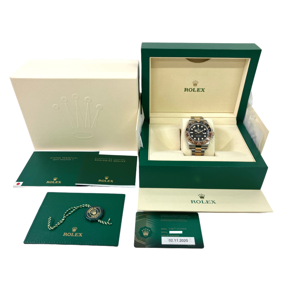 Rolex GMT-Master II Steel/Gold "Root Beer" Oyster Bracelet Black Dial 126711CHNR 2020