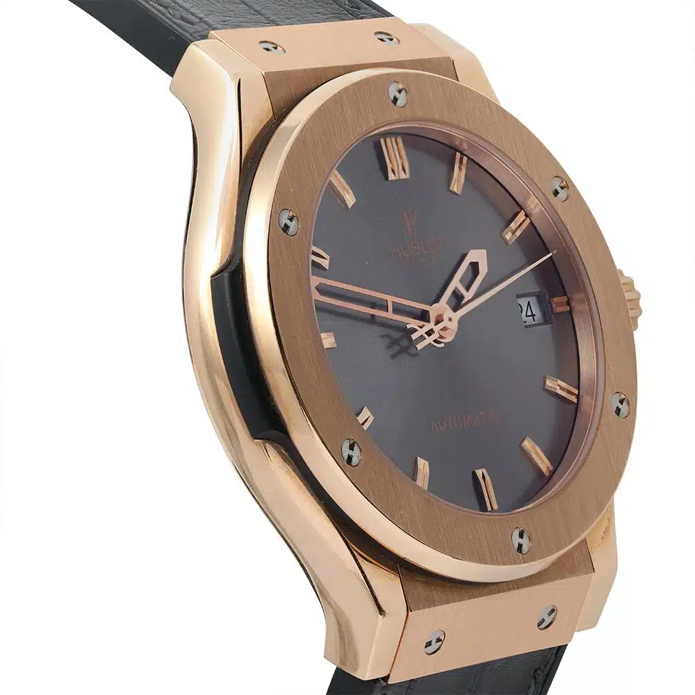 Hublot Classic Fusion 511.PX.7080.LR Rose Gold Watch Black Leather Strap – image 3