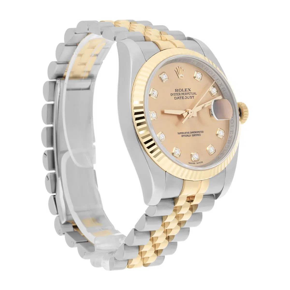 Rolex Datejust 36 116233 Champagne Diamond Dial Jubilee Gold & Stainless Steel Watch – image 6