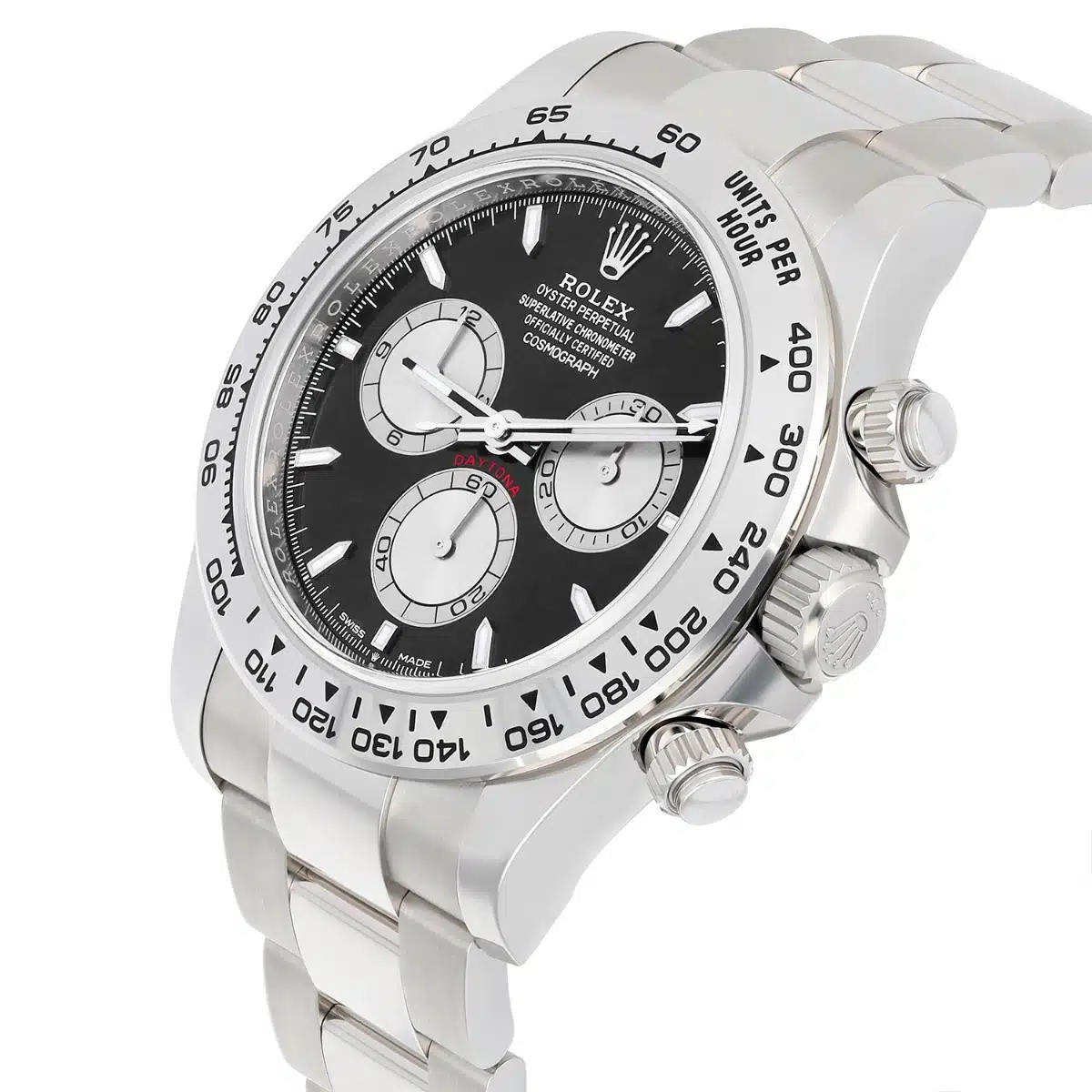 Rolex Cosmograph Daytona 18k White Gold Watch Black Dial “Baby LeMans” 126509 – image 3