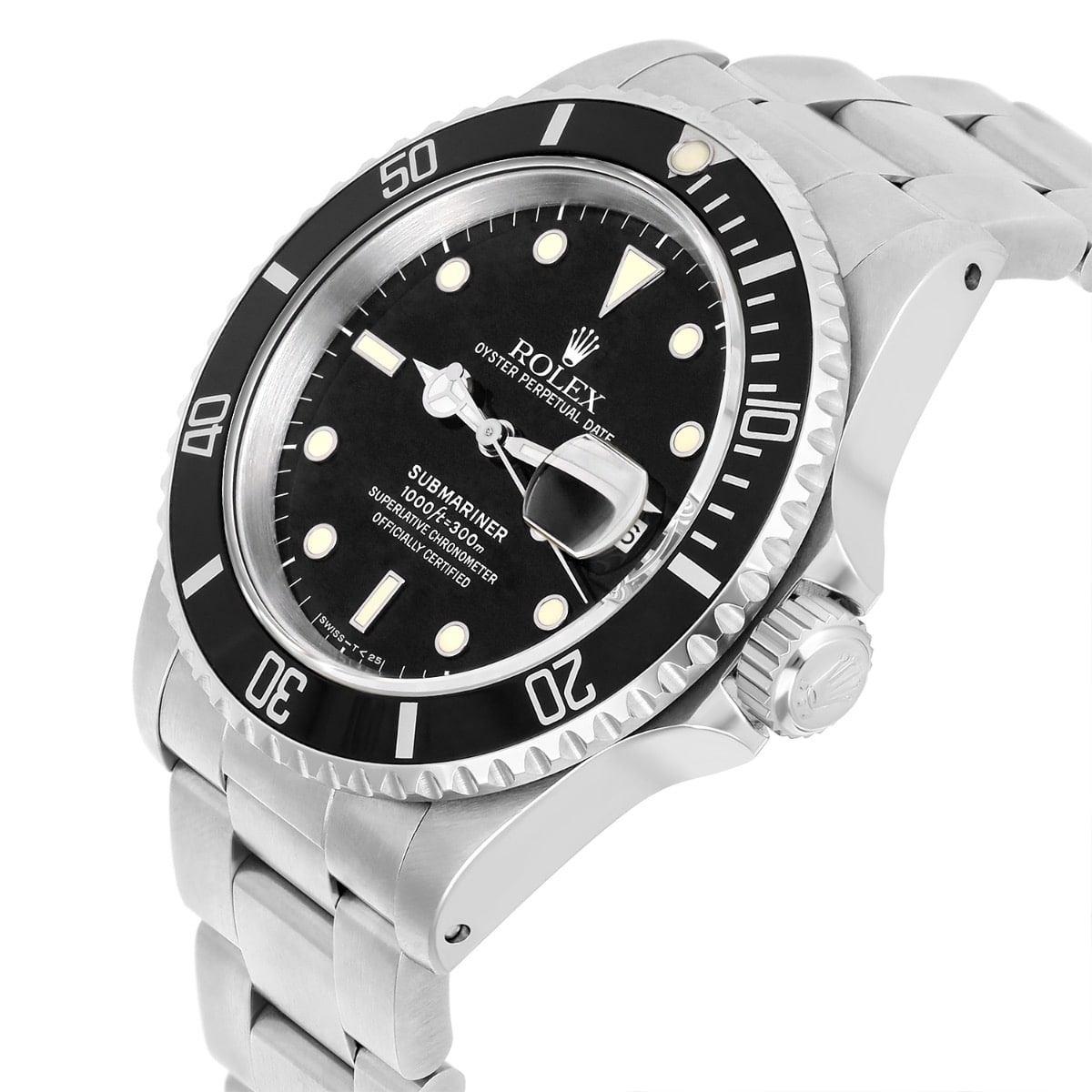 Rolex Men's Submariner Date 16610 Stainless Steel 40MM Black Dial Circa 1989 Papers