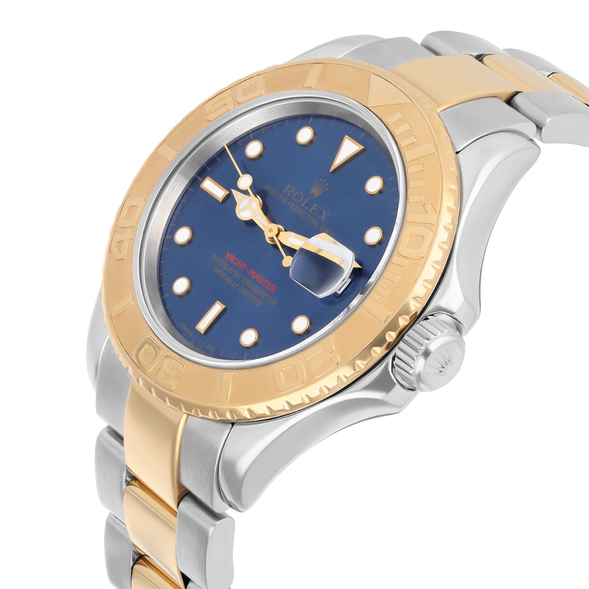 Rolex Yacht-Master 40mm 18K Yellow Gold Stainless Steel Blue Dial 16623