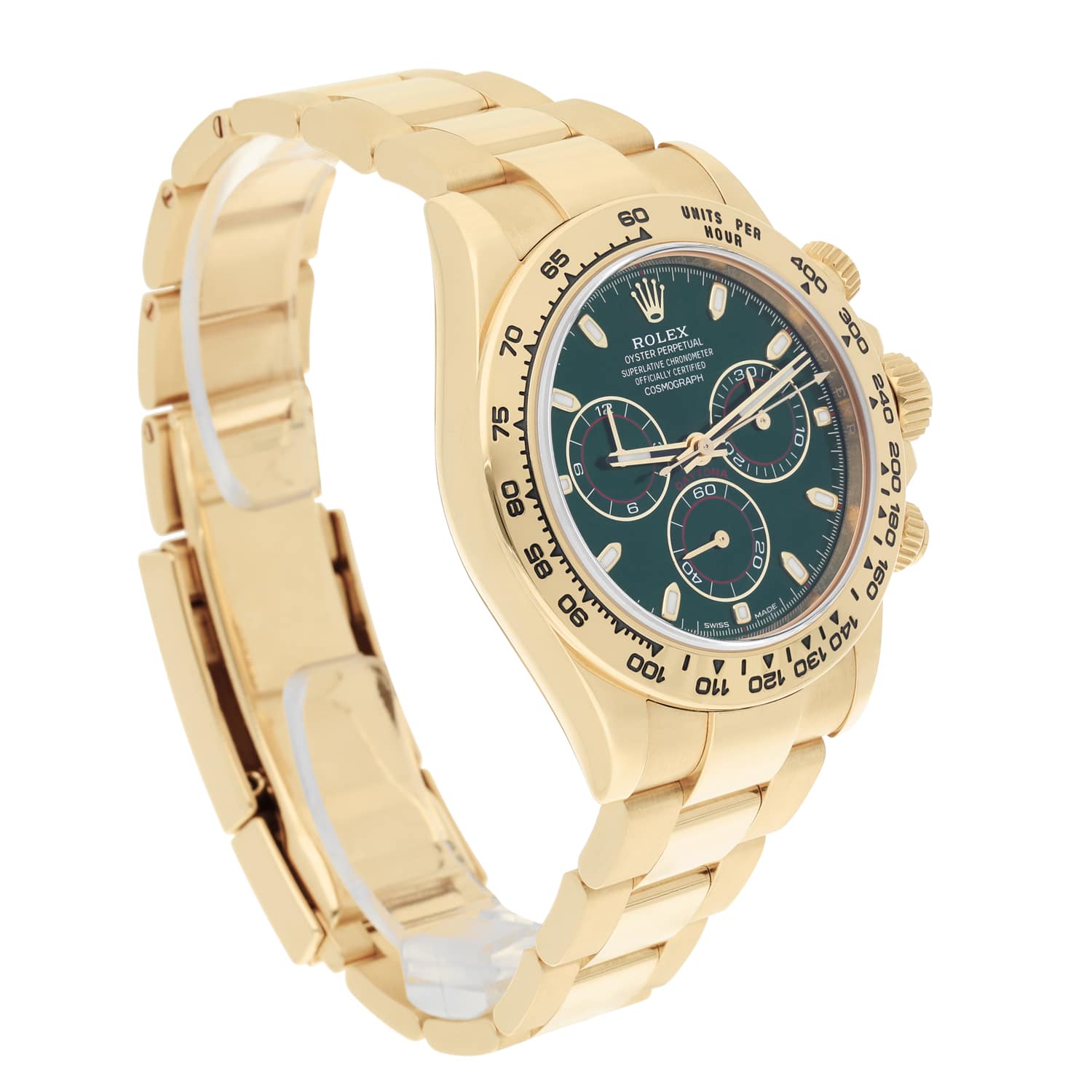 Rolex Daytona Yellow Gold 116508 Green Dial "John Mayer" Dial Complete