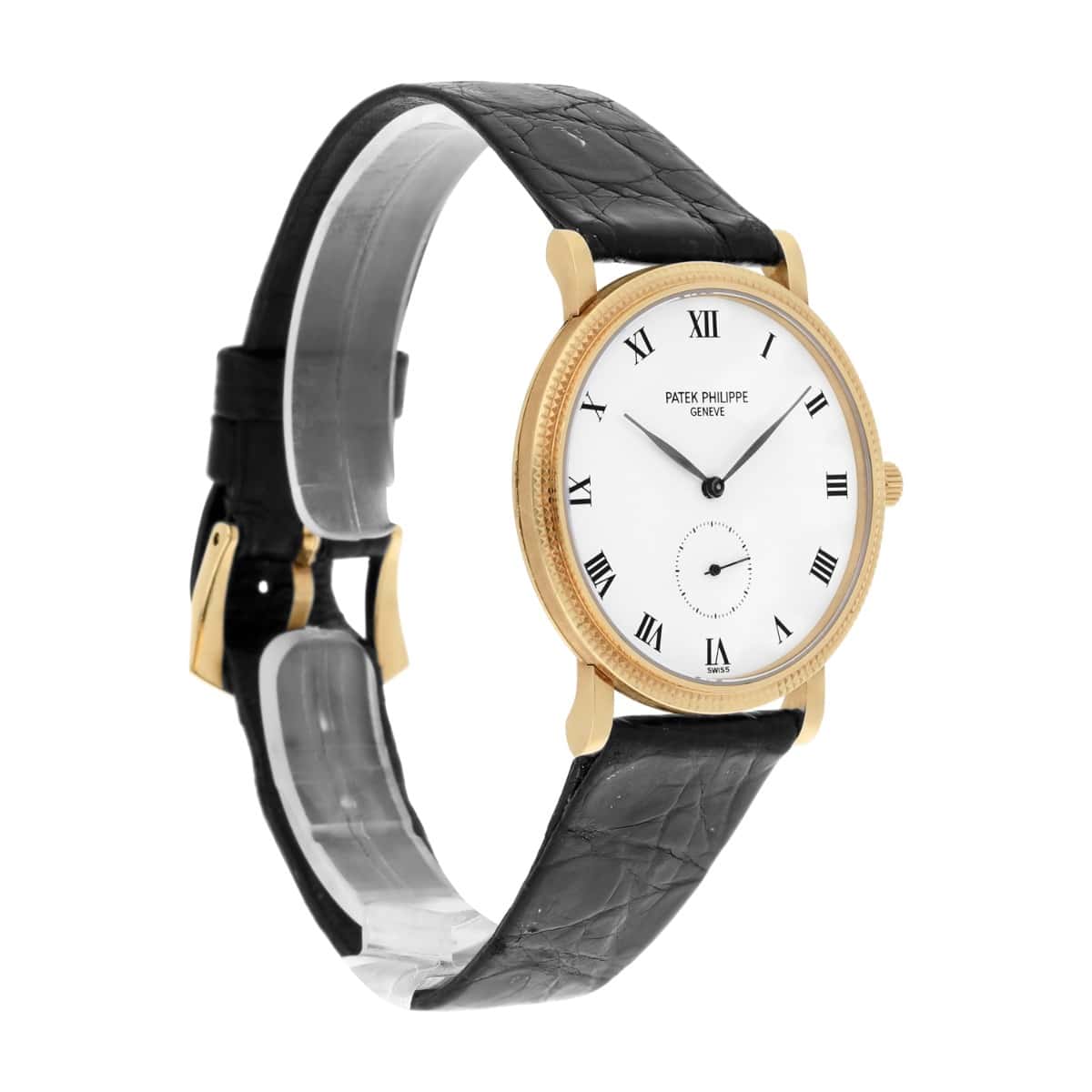 Patek Philippe 18K Yellow Gold 33mm Calatrava # 3919-J Leather Strap