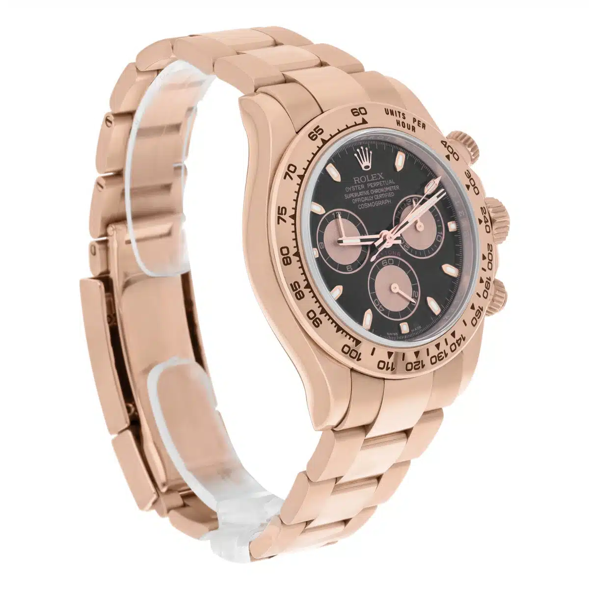 Rolex Cosmograph Daytona 116505-0008 Black Dial Pink Subdials 18K Rose Gold Complete – image 6