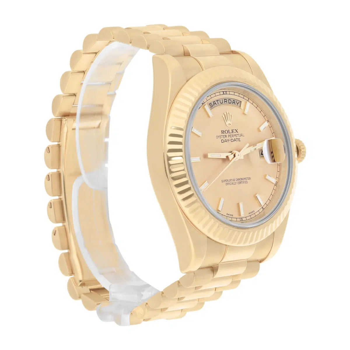 Rolex Day-Date II 41mm 218238 Champagne Index Dial Presidential Watch – image 4
