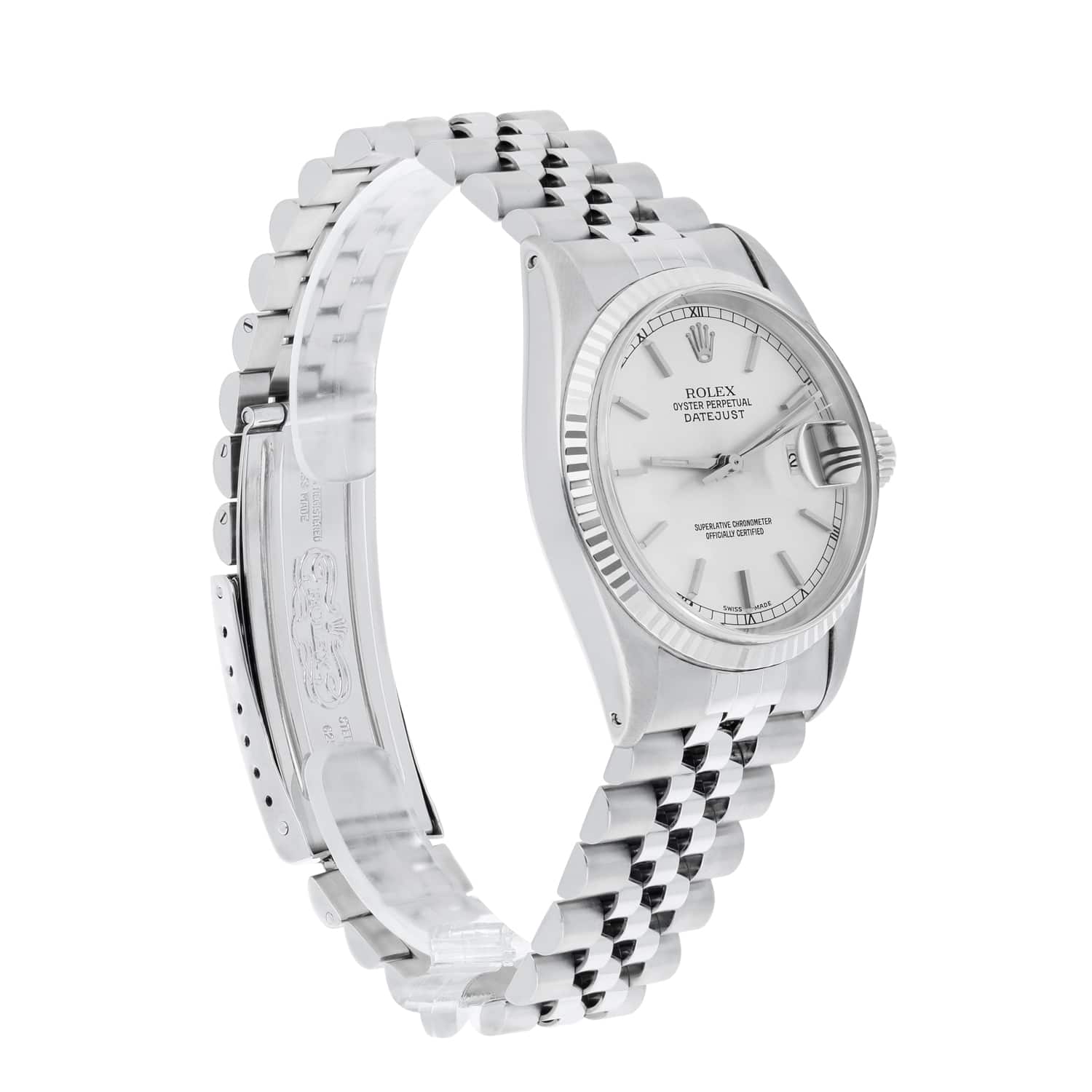 Rolex Datejust 36mm Stainless Steel 16014 Silver Index RT Dial, Circa - 1987