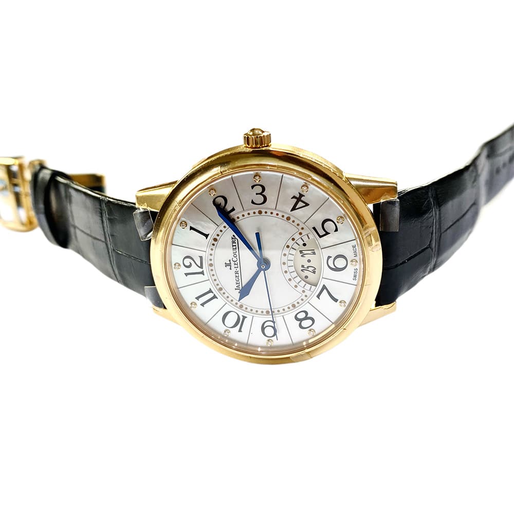 Jaeger-LeCoultre Rendez-Vous Q3542490 Rose Gold with Black Leather Watch White Dial 2018