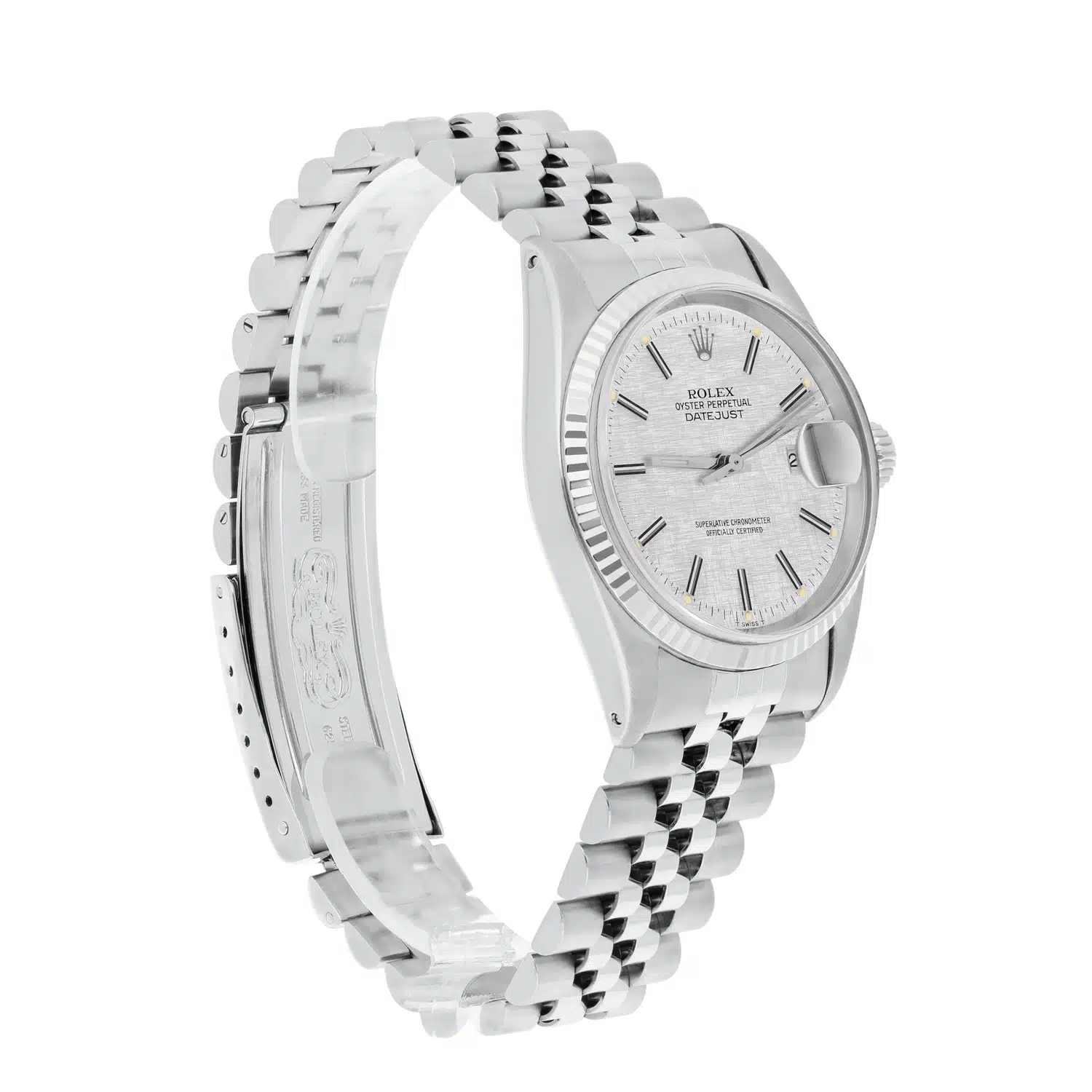 Rolex Datejust 36mm Stainless Steel 16014 Silver Linen Dial, Circa 1987 – image 6