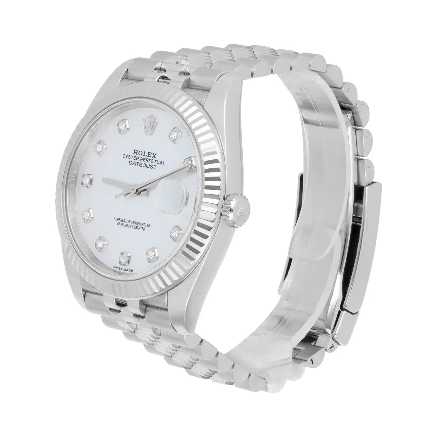 Rolex Datejust 41 Steel/18K White Gold White Mother of Pearl Dial Jubilee 126334 – image 6