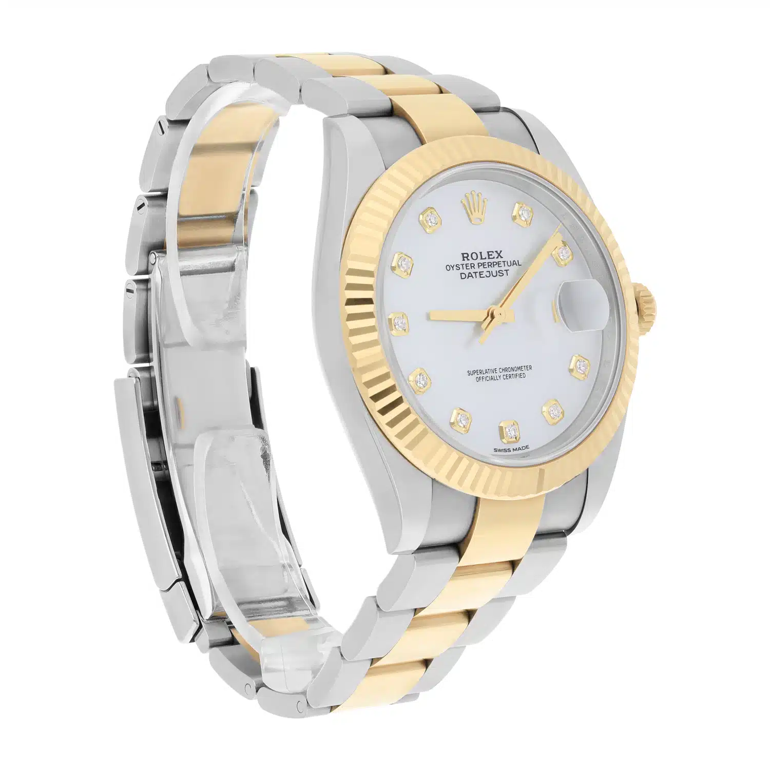 Rolex Datejust 41 Mother of Pearl Diamond Dial 126333 Oyster Band Complete – image 6