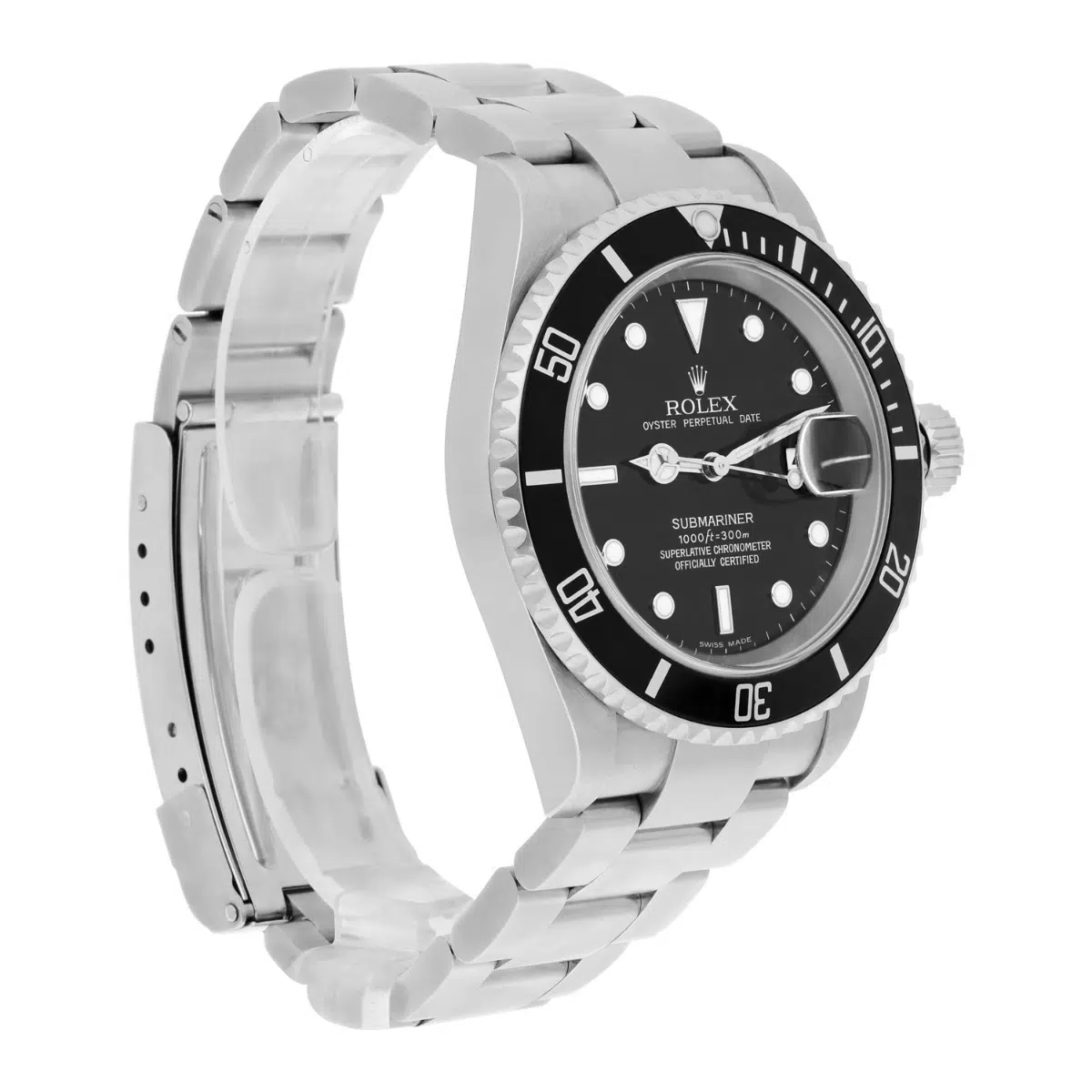 Rolex Men's Submariner Date 16610 Stainless Steel 40MM Black Dial Oyster Watch 1998 – image 4