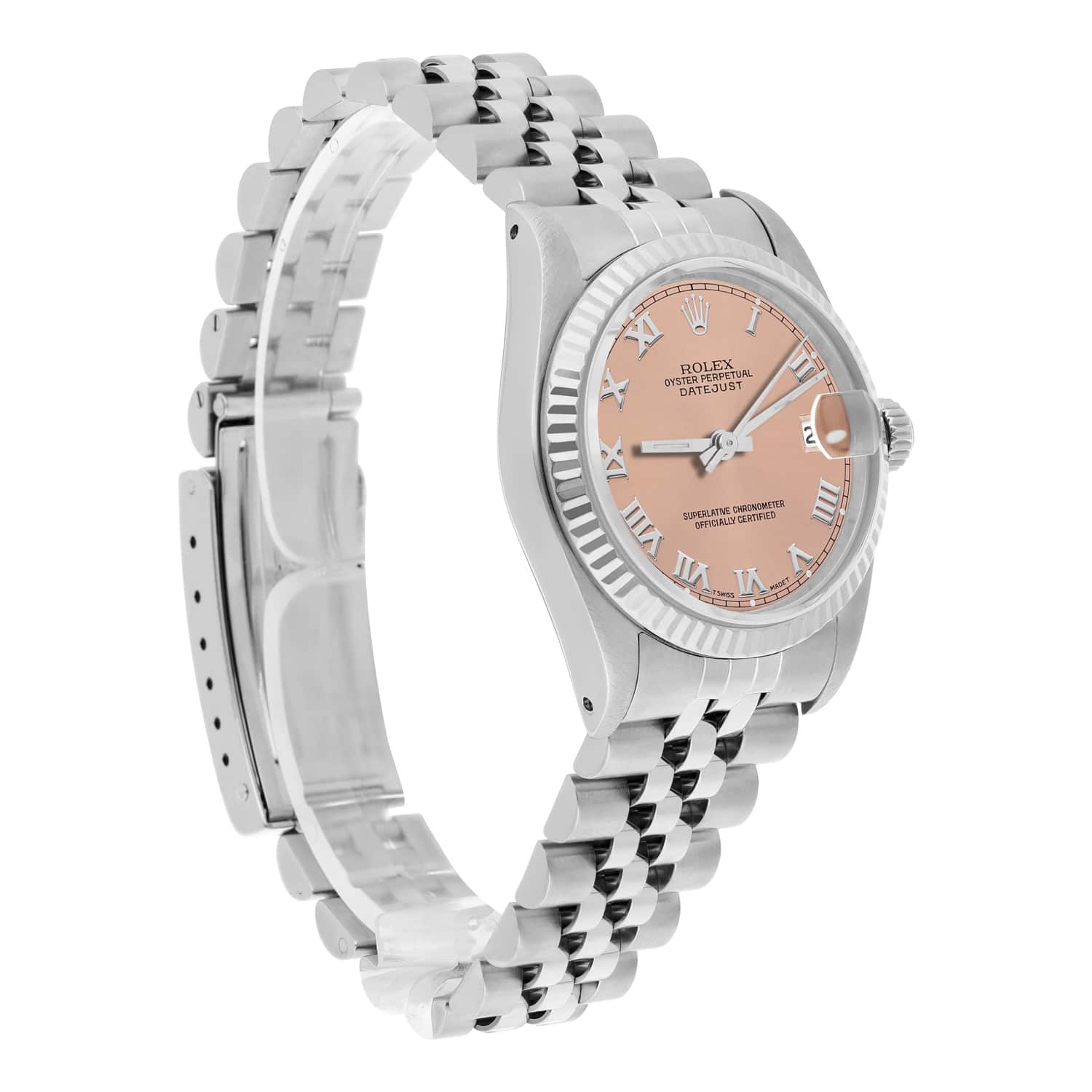 Rolex Datejust 31mm 68274 Salmon Roman Dial Stainless Steel Watch W/G Bezel Circa 1987