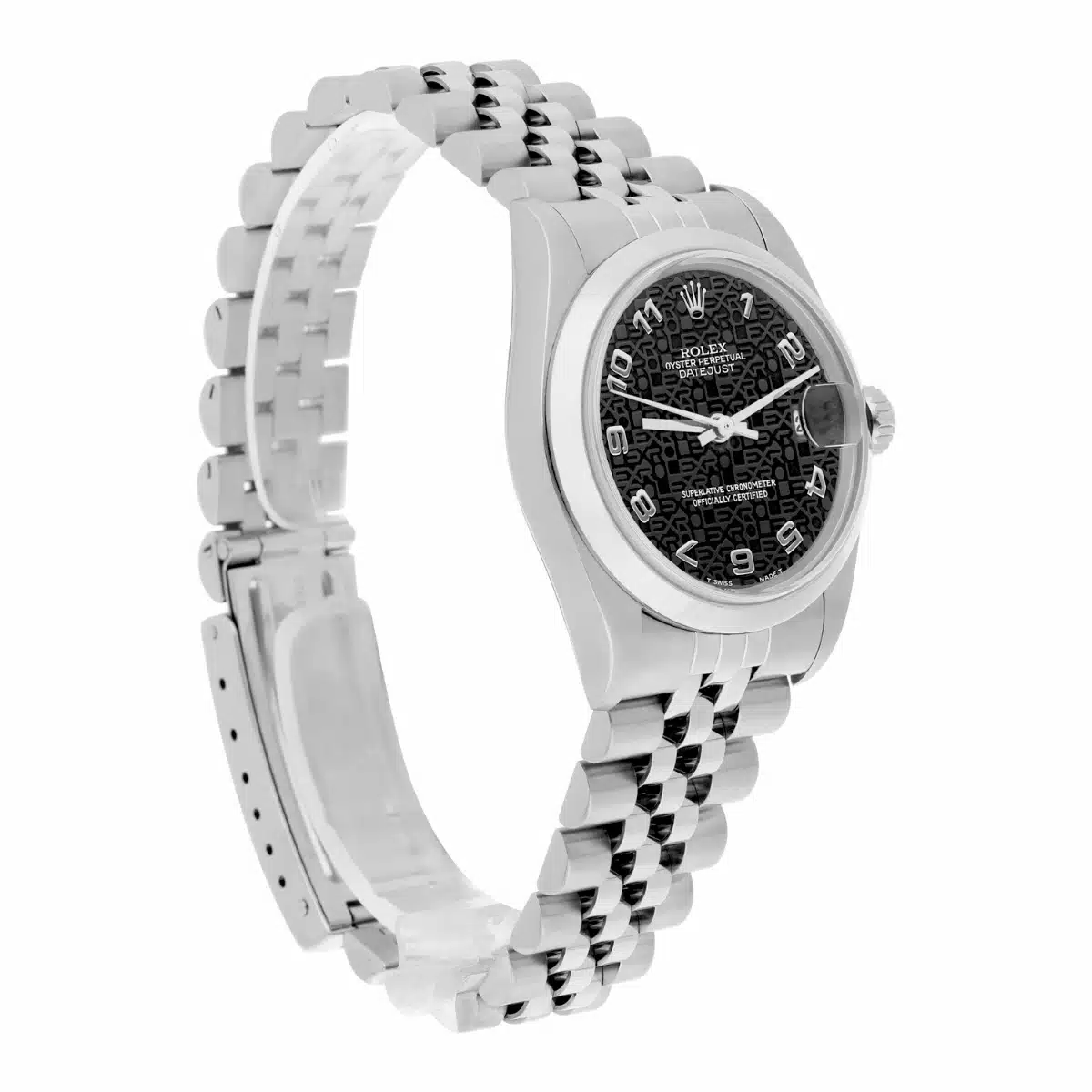 Rolex Datejust 31mm 78240 Black Arabic Dial Stainless Steel Watch Circa 2000 – image 4