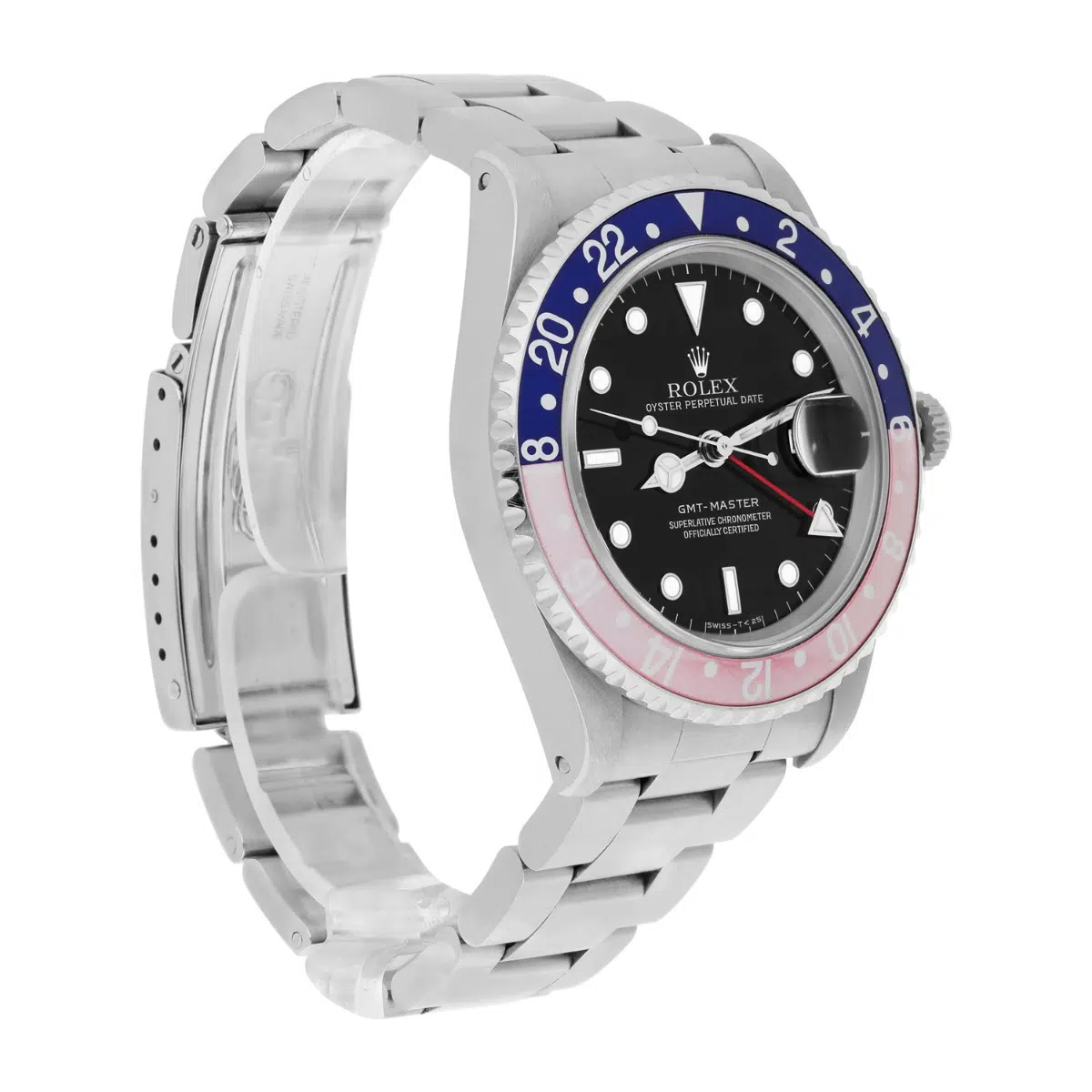 Rolex GMT-Master 40mm PEPSI Black Stainless Steel Watch Blue/Red 16700 Year 1996 – image 6