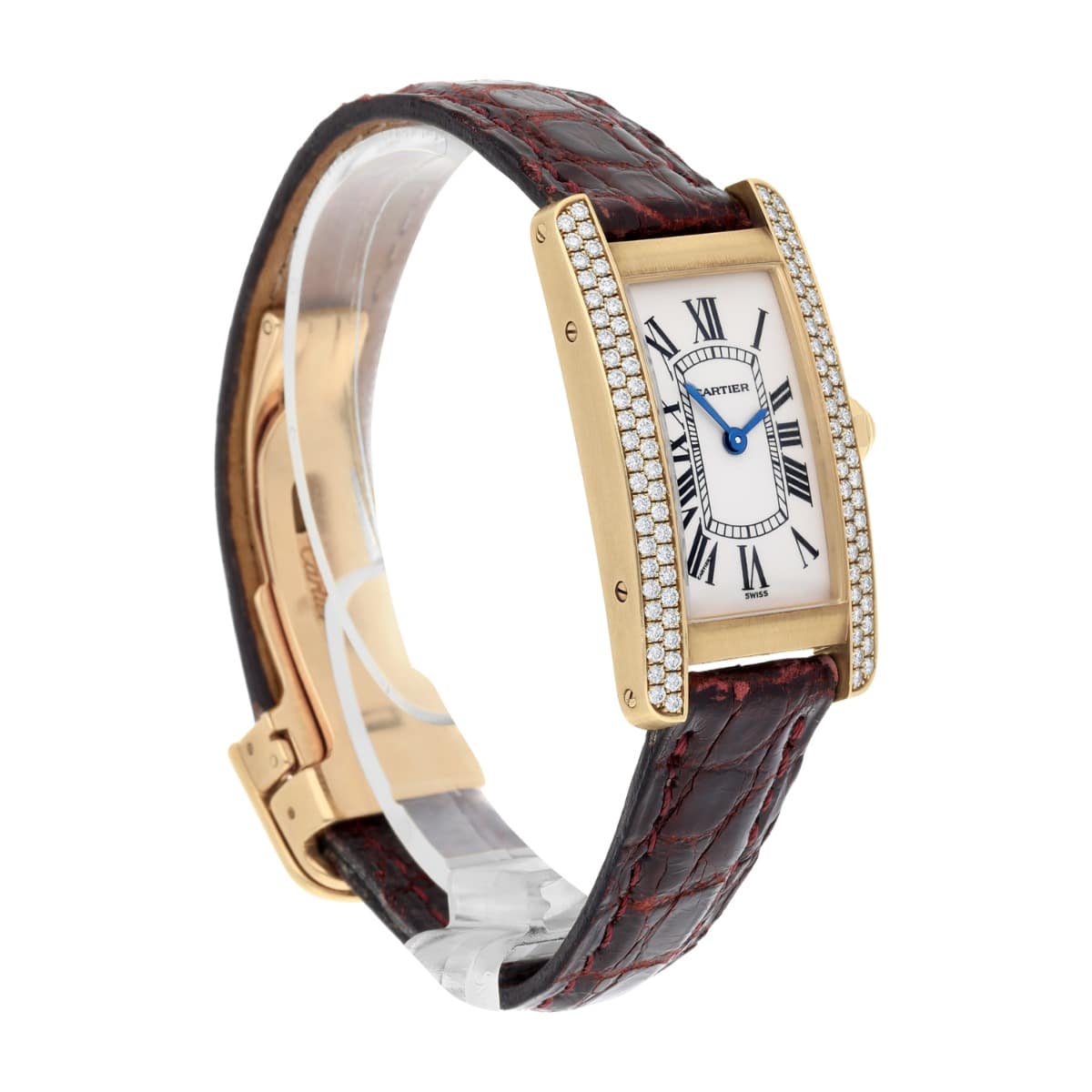 Cartier Tank Americaine WB701251 Yellow Gold Diamond Ladies Watch