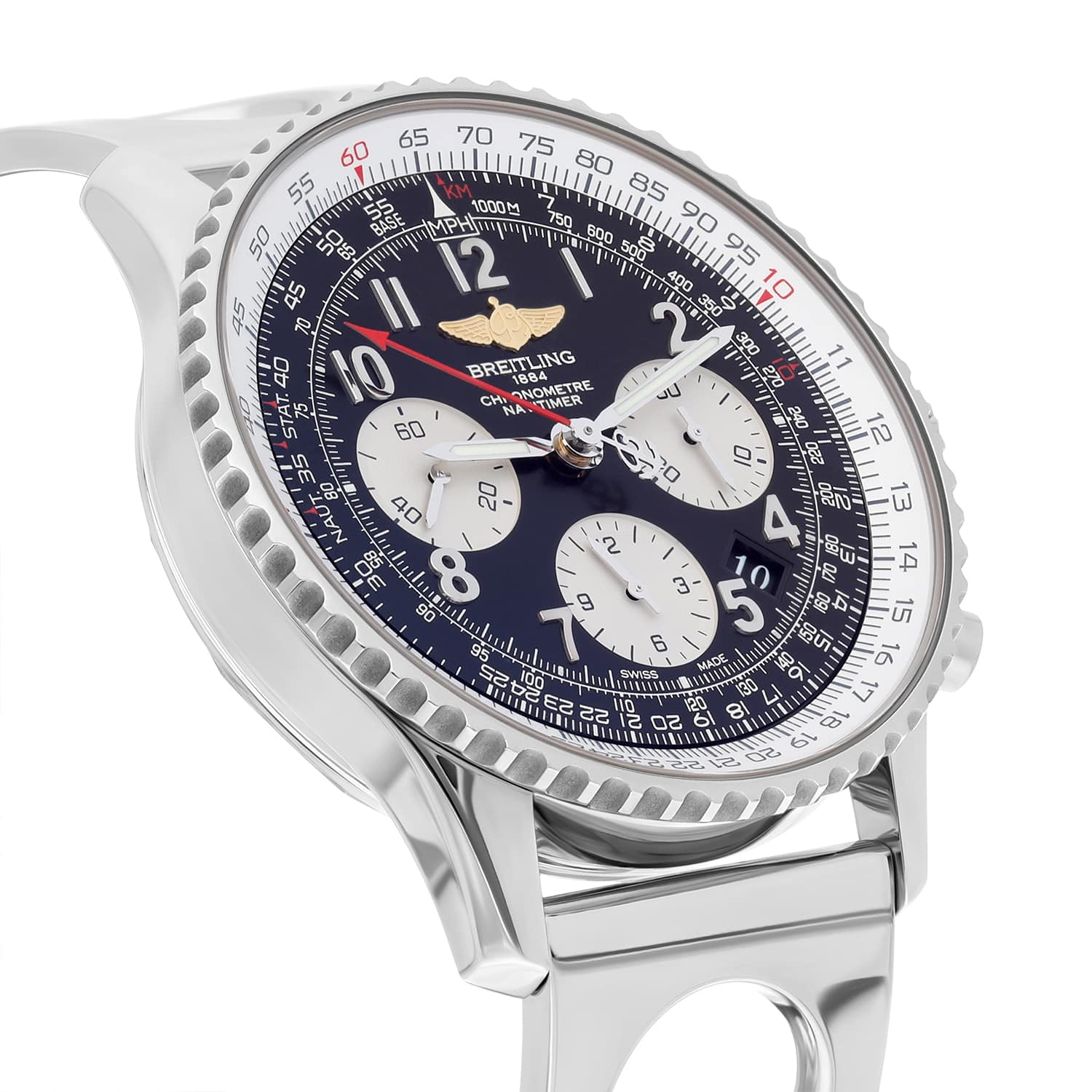 Breitling Stainless Steel 42mm Navitimer Chronograph AB0120 Air Racer Bracelet