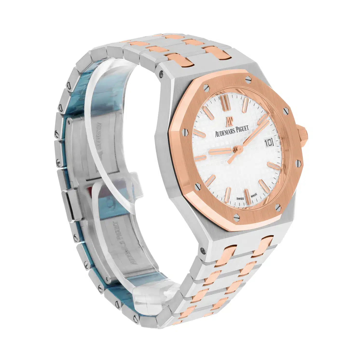 Audemars Piguet Royal Oak 77350SR.OO.1261SR.01 Automatic Silver Dial Stainless Steel and 18kt Rose Gold Watch – image 6